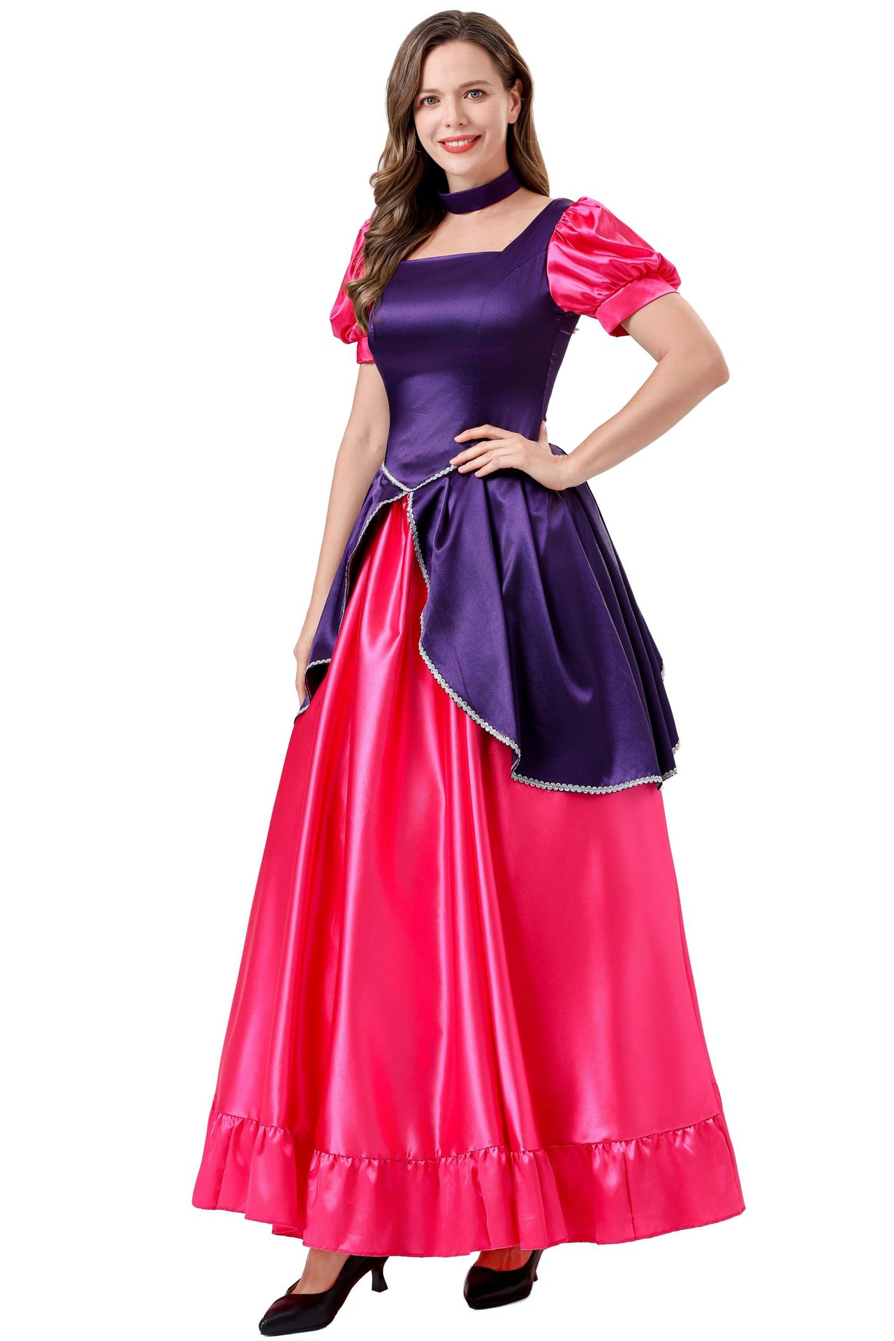 Adult Evil Sister Cosplay Costume Vintage Court Dress For Halloween